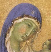 Duccio di Buoninsegna Detail of The Virgin Mary and angel predictor,Saint oil